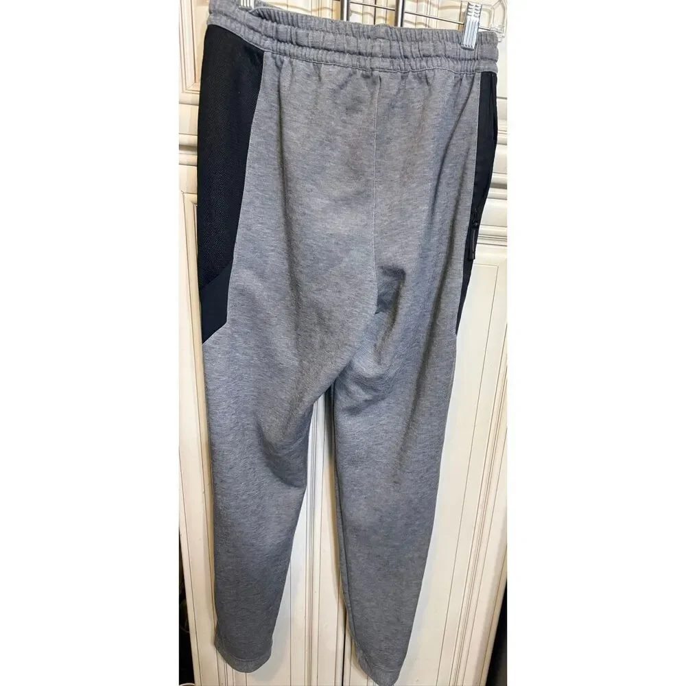 Nike Youth Dri-Fit Stock Showtime Basketball Jogger Pants Gray Black Size Small